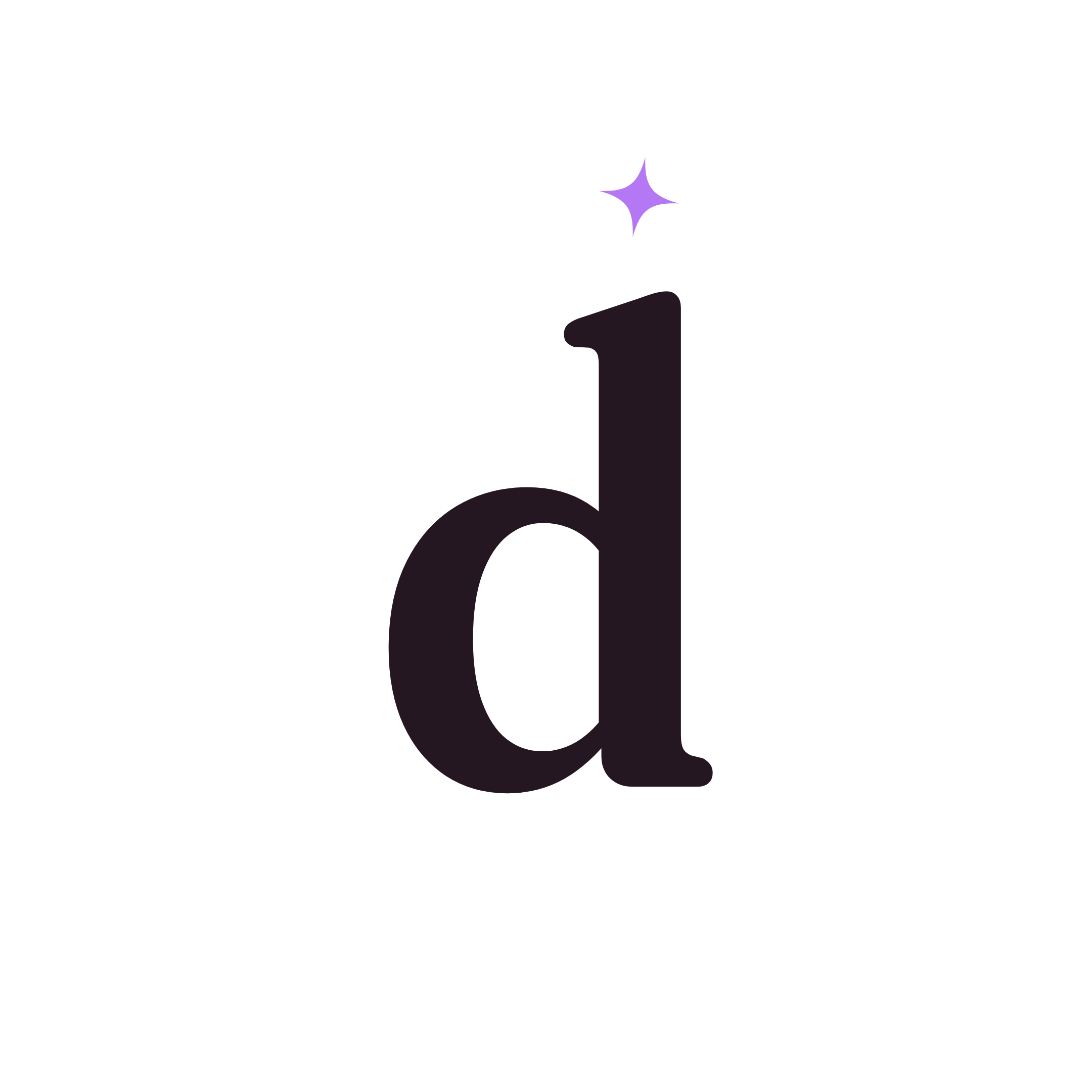 Monograma d + estrela (fundo transparente)